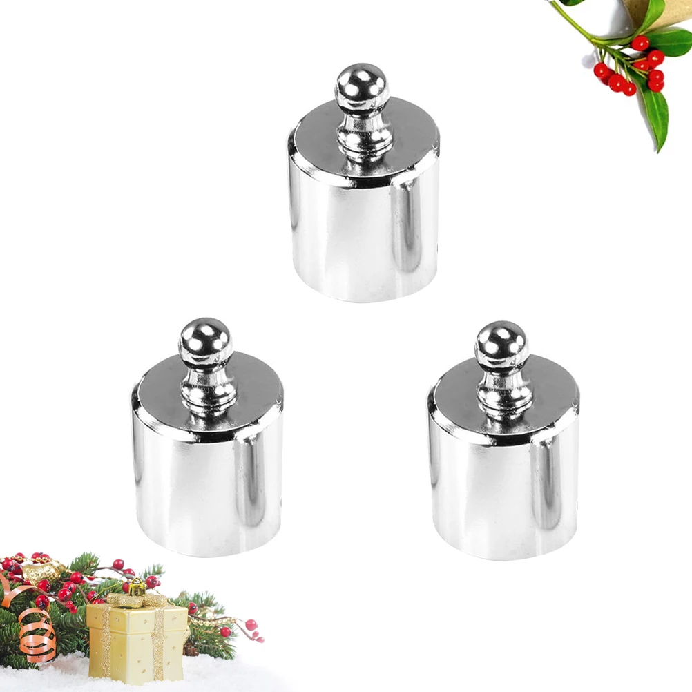 

3pcs 50G Steel Calibration Weights Shiny Non-Magnetic Scale Kitchen School Use Digital Jewellery Science Gram Set
