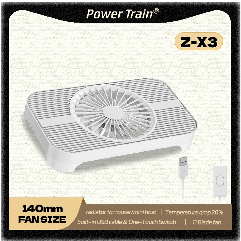 

Power Train Z-X3 Radiator for roiter/Mini host pc accessories USB Cooling Fan-140MM 11 Blade Temperature drop 20% 65.8CFM