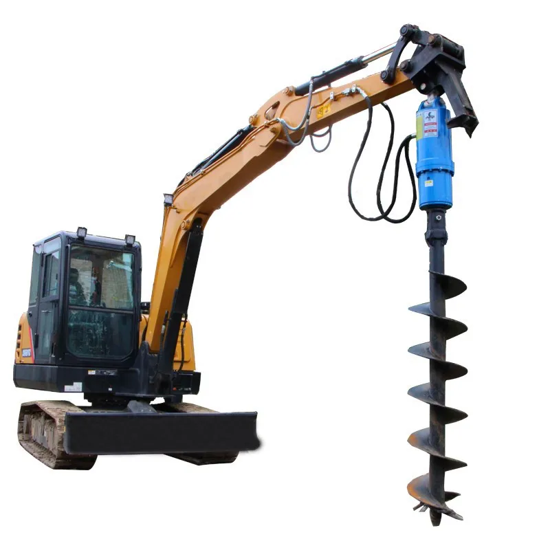 Hydraulic Earth Auger Post Hole Digger Hydraulic Auger Drive with Drill for Hole Drilling