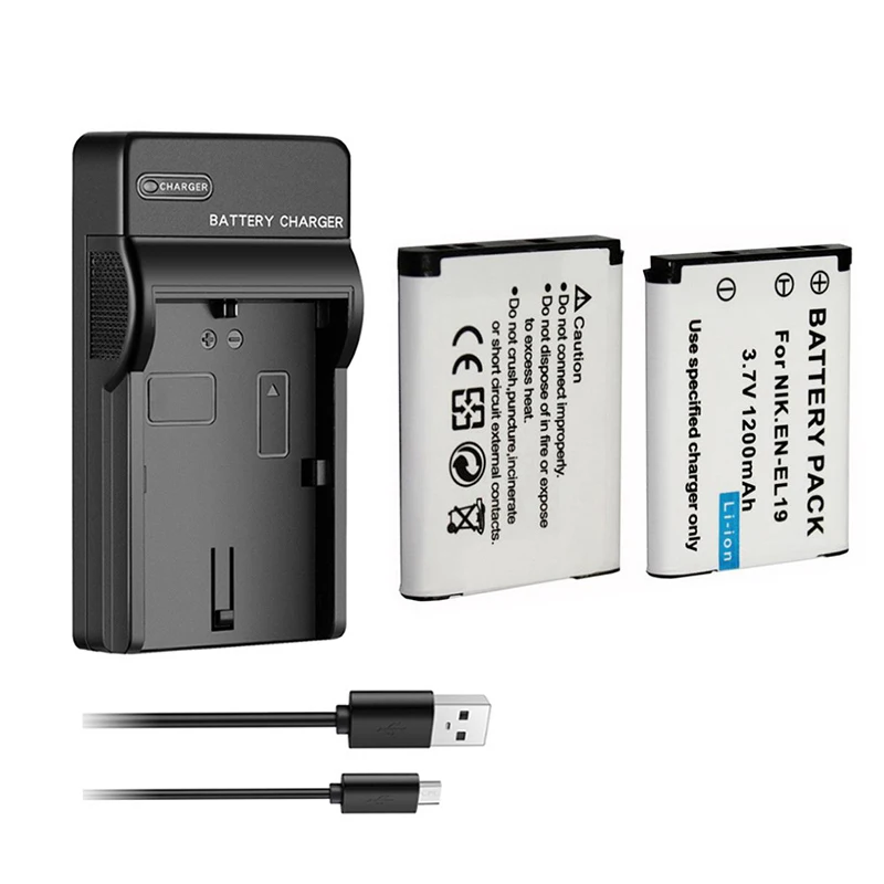 EN-EL19 ENEL19 Battery Charger for Nikon Coolpix S3100 S3200 S3300 S3400 S3500 S2500 S2600 S2700 S2750 S4100 S4150 S4200 S4300