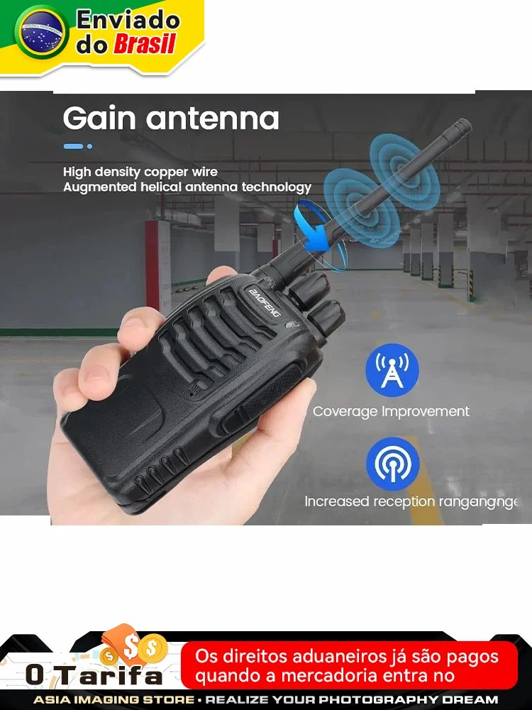 Baofeng-Talkie Walperforé BF 1/2 S, longue portée, radio amateur bidirectionnelle, émetteur-fréquence pour la chasse et l'hôtel, UHF 888, 400 MHz, 470 s, 888 pièces