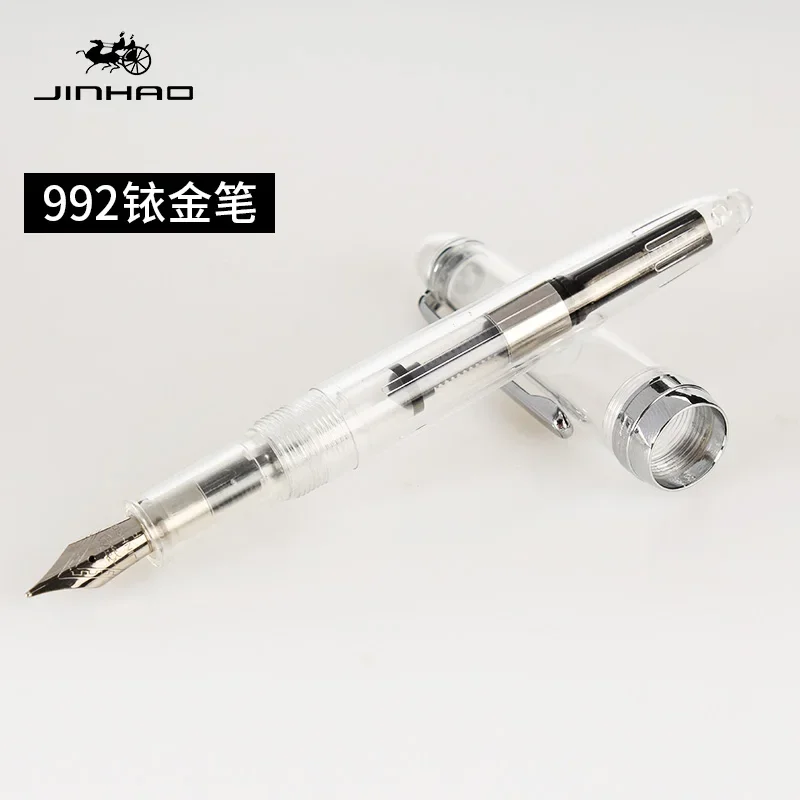 12 Colors for Choose JINHAO 992 Fountain Pen 0.5mm Silver Clip Ink Pens Student Writing Stationery School and Office Supplies