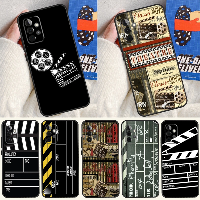 Clapperboard For Samsung Galaxy A52 A52S A32 A12 A22 A72 A21S A50 A70 A71 A51 A33 A73 A53 Cover Case