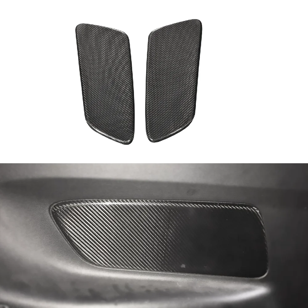 

Dry Carbon Fiber Car Interior Rear Door Panel Rear Seat Armrest Cover Trim For Ford Mustang 2014-2022