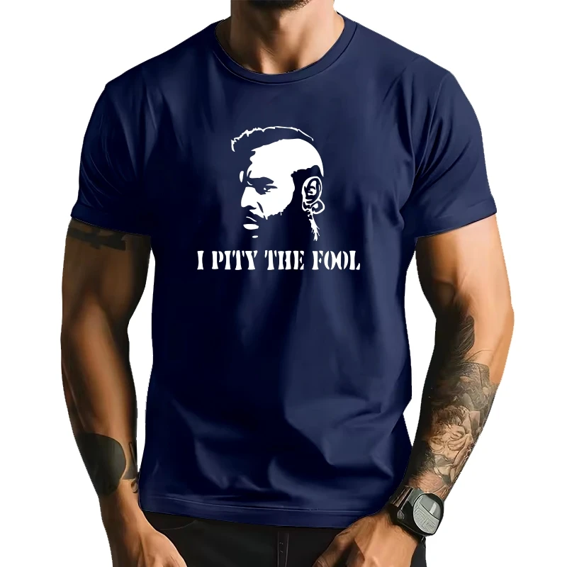 

2018 модная классическая футболка The A-Team 80, экшн-шоу I Pity The Fool Mr T, черная футболка с круглым вырезом