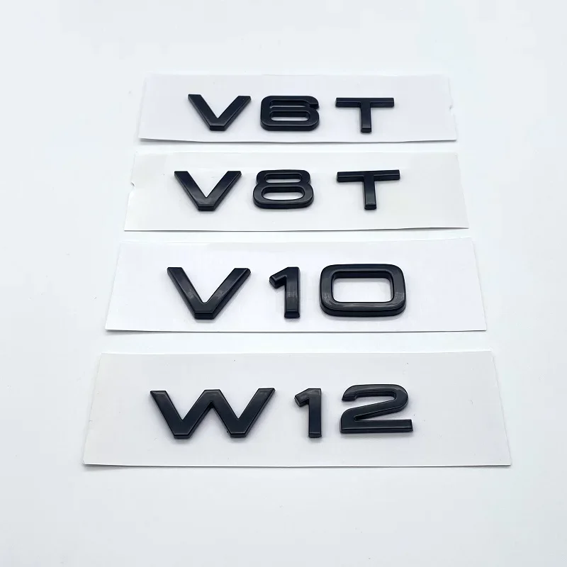 Bright Black ABS Numbers Letters Q2 Q3 Q4 Q5 Q6 Q7 Q8 TDI TFSI 2.0T Emblem For Audi Q series Car Fender Trunk Rear Logo Sticker