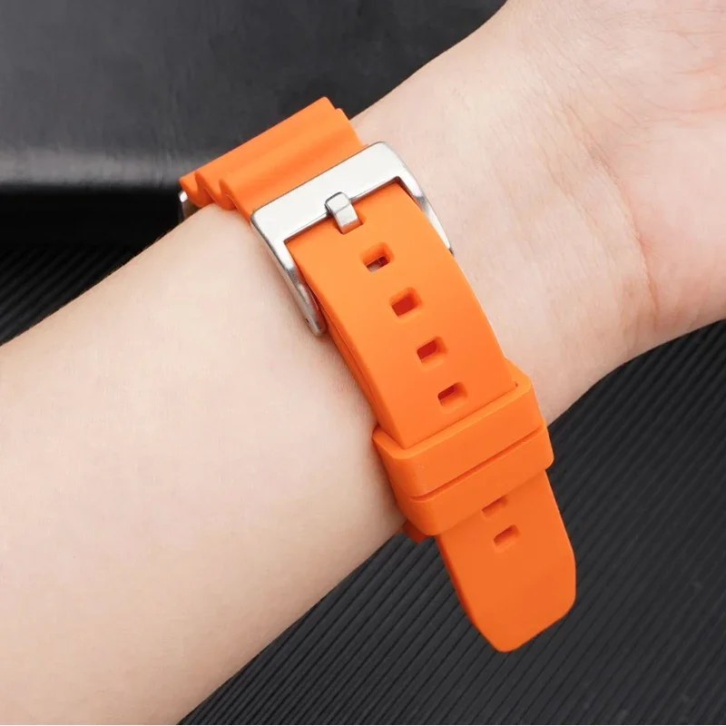 Diving Strap for Seiko Water Ghost Omega Casio Watch Band Men Sport Waterproof Silicone Rubber Bracelet 20mm 22mm Quick Release