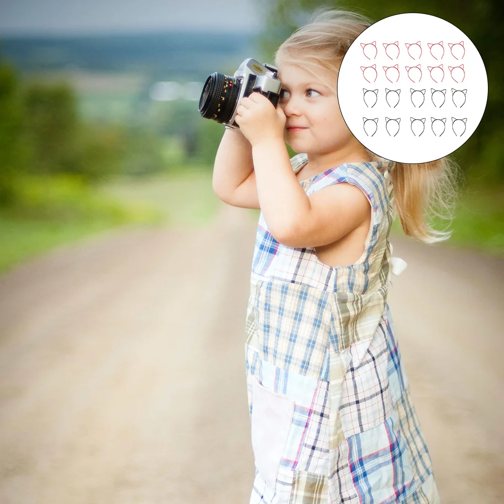 

20Pcs Cat Ear Headband Decorative Hair Hoop for Costume Party Festival Cosplay Adults Cute Comfortable Hairwear