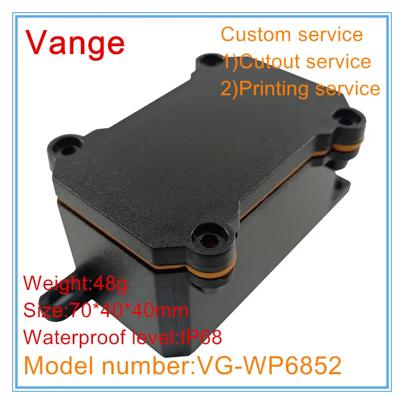 Vange IP68 waterproof enclosure 70*40*40mm PC plastic instrument housing