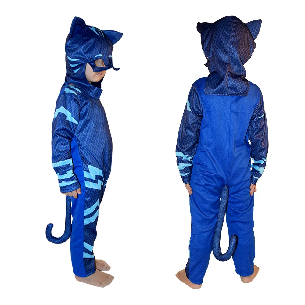 Halloween maskierter Mann Pyjama kleiner Held Kinder Performance Kostüm Katze Junge Cosplay Kinder Kleidung