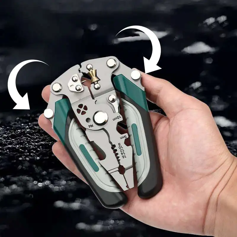 

Multifunctional Foldable Wire Stripper Electrical Pliers Cable Cutter Pliers Crimper For Wire Stripping Shearing Cutting Tools