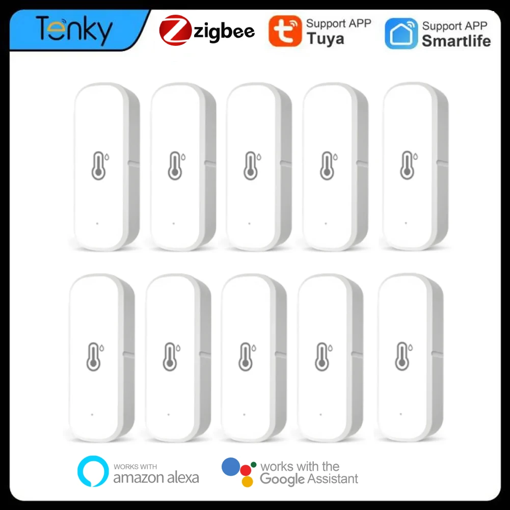 Tuya ZigBee Temperature And Humidity Sensor Zigbee Temperature Sensor Smart Home Assistant Support Smart Life Alexa Google Home