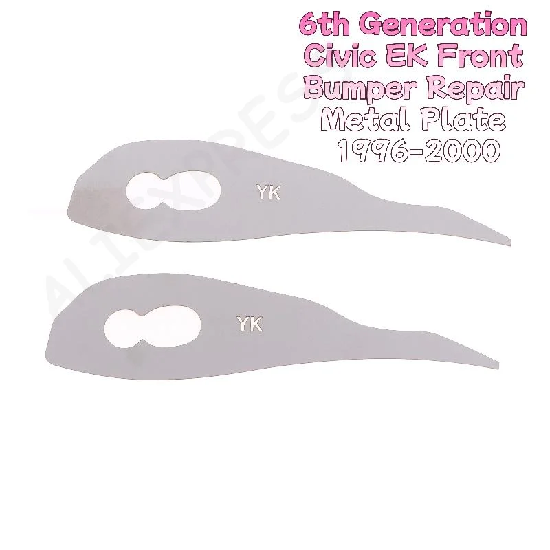 [G]2Pcs Broken Opening Gap Rotten Buckle Repairer Bracket For 6th Generation Civic EK Front Bumper Repair Plate 1996-2000 Buckl