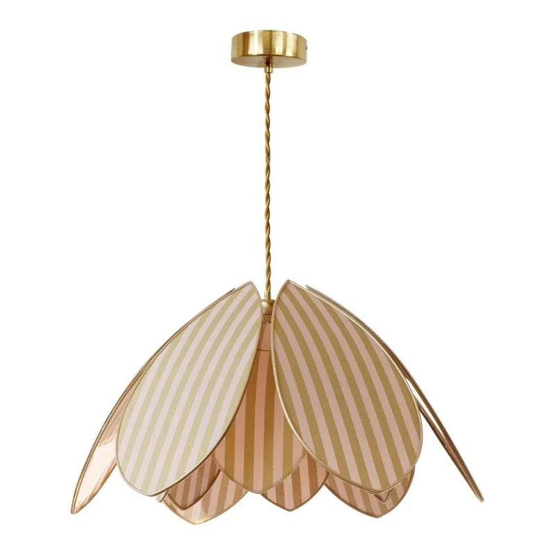 

French retro bedroom bedside chandelier medieval petal fabric restaurant bar counter entrance corridor creative lighting