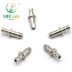 5 Pcs Luer Taper Universal Metal Airway Connector, NIBP Cuff Connector, Air Hose Tube Adapter, Suitable for 4 mm Convert 5 mm