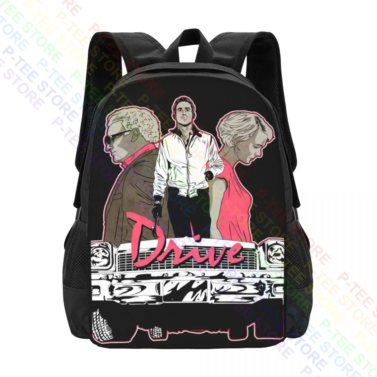 Drive V3 Movie Poster Ryan Gosling White ZinkBackpack Large Capacity Vintage Bags For Travel