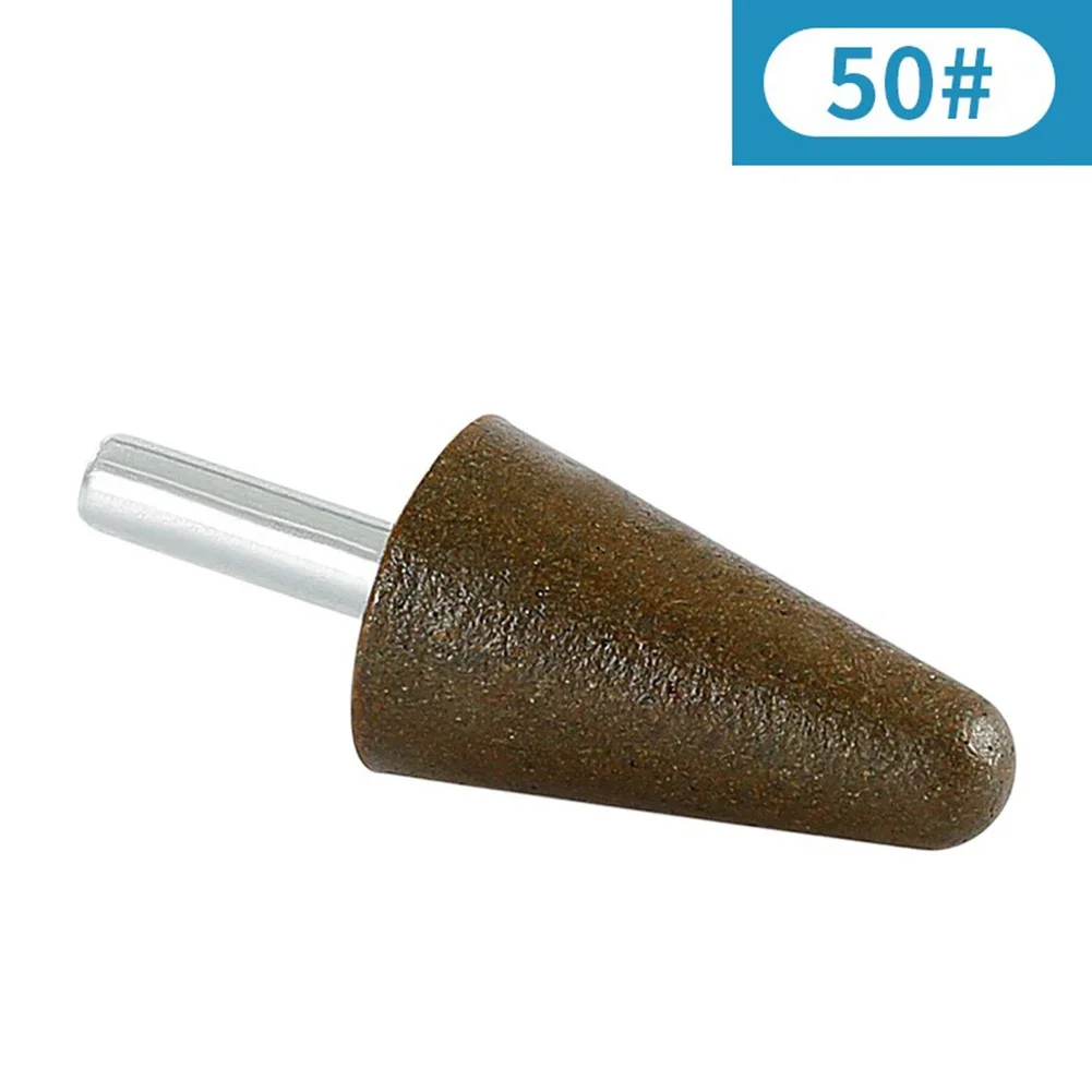 pcs 50/100/200grit مخروطی ڈائمنڈ گرائنڈنگ وہیل ابریسیو ماونٹڈ اسٹون پالش کرنے والی رال گرائنڈنگ ہیڈ پاور ٹولز لوازمات