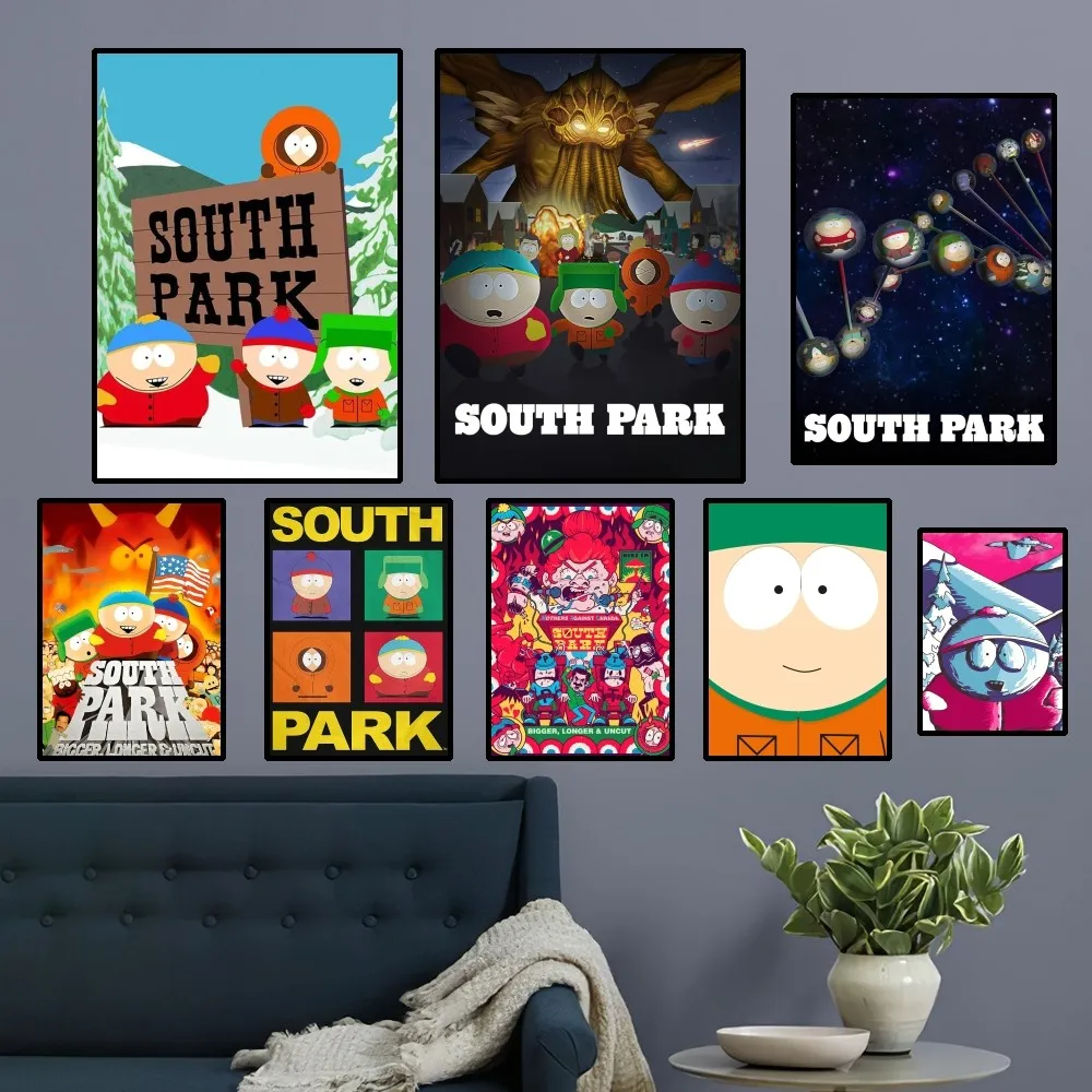 S-South Cartoon Park Poster Home Room Decor Aesthetic Art Wall Painting Stickers