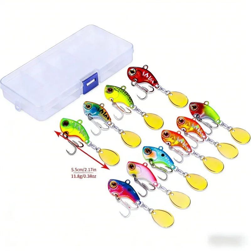 

Набор приманок VIB5 10.8 11.4G, 5.5 см, 15 шт. для дальнего заброса, металлические блесны для пресноводной рыбалки на басса