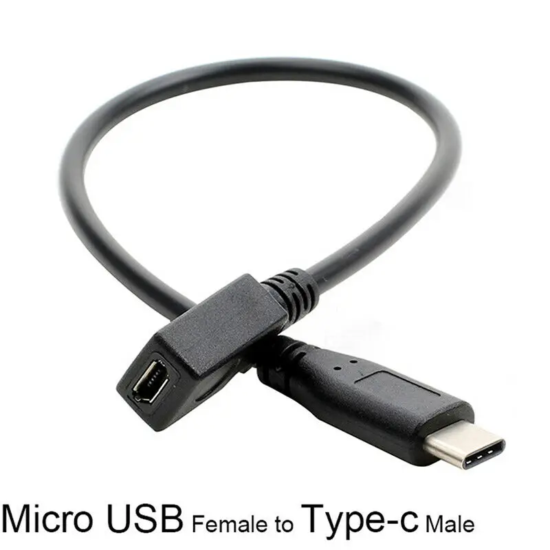 

Micro Usb Female To Usb-C 3.1 Type-C Male Converter Cable Adapter Otg Connewt_ft