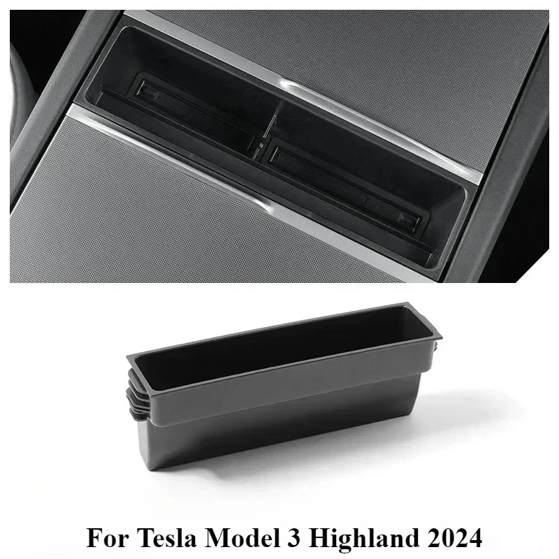 Central Control Hub Storage Box For Tesla Model 3 Highland 2024 Accessories Center Console Data Cable Management Phone Organizer