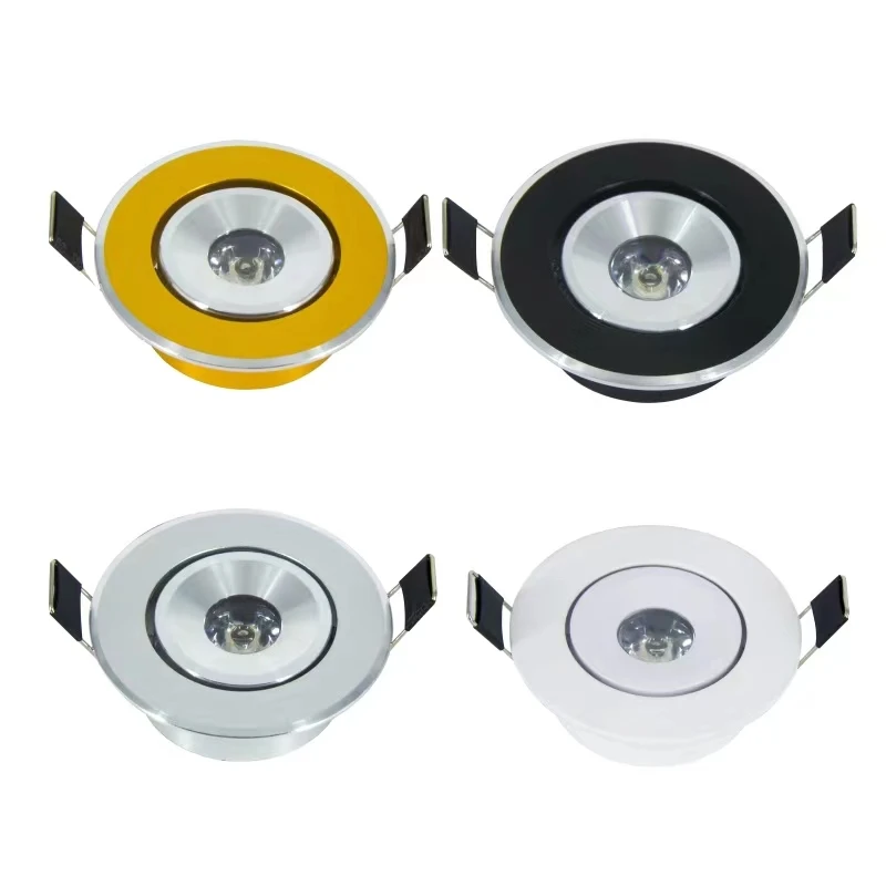 Imagem -02 - Teto Led Downlight 1w 3w Ac90260v Recesso Led Spot Light Lâmpada Led Recorte 50 mm com Driver