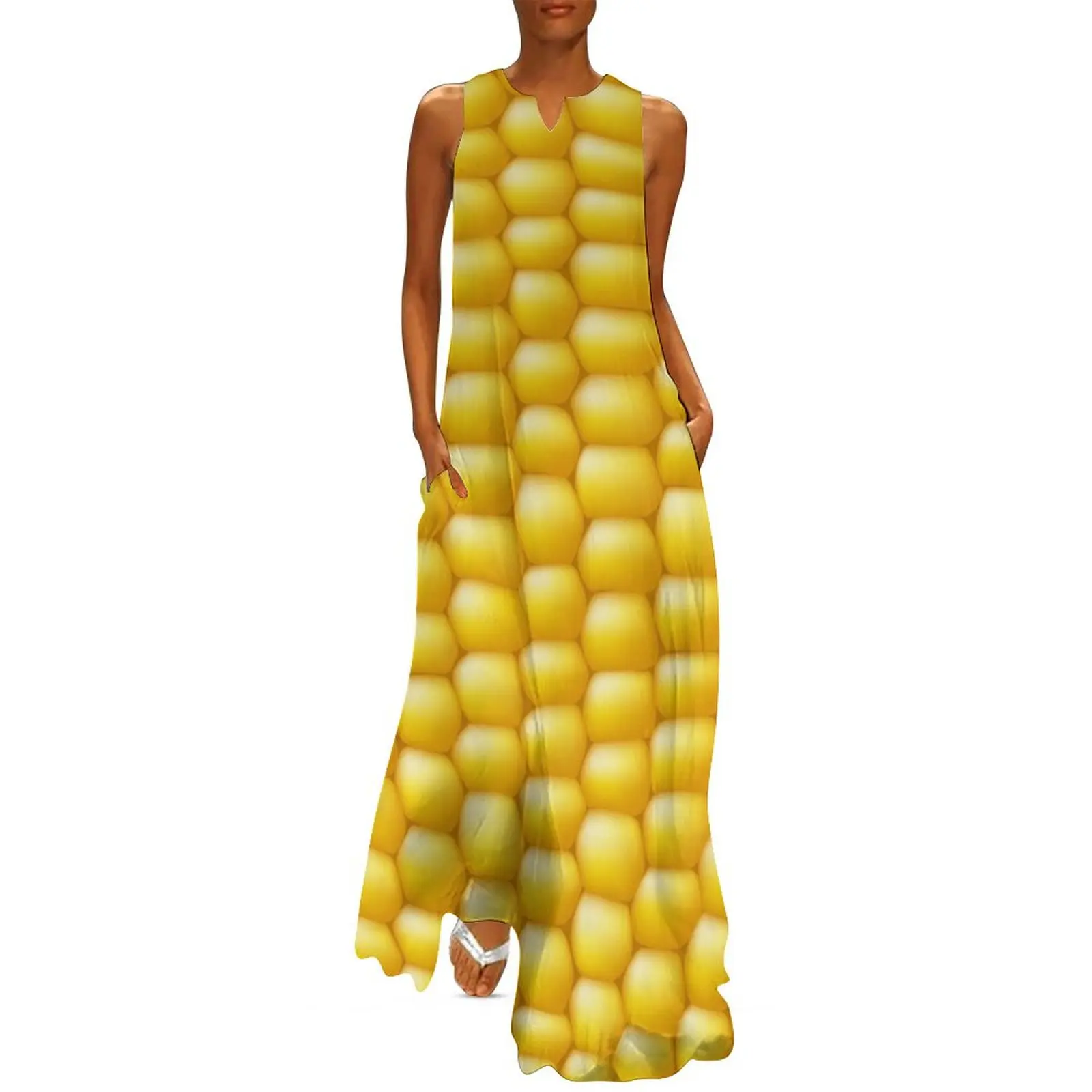 

Corn Cob Background Long Dress women dress women's summer clothing 2025 elegant dresses plus sizes Bridesmaid dress woman