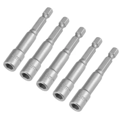 5 Pcs 6mm/7mm/8mm/10mm Hex Sockets Nut Driver 1/4