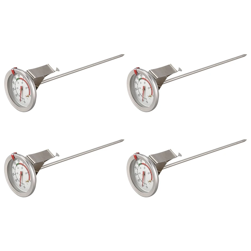 

4X Handy 8 Inch Probe Deep Fry Meat Turkey Thermometer With 2 Inch Dial Stainless Steel For BBQ 50℉-550℉(1 Piece)