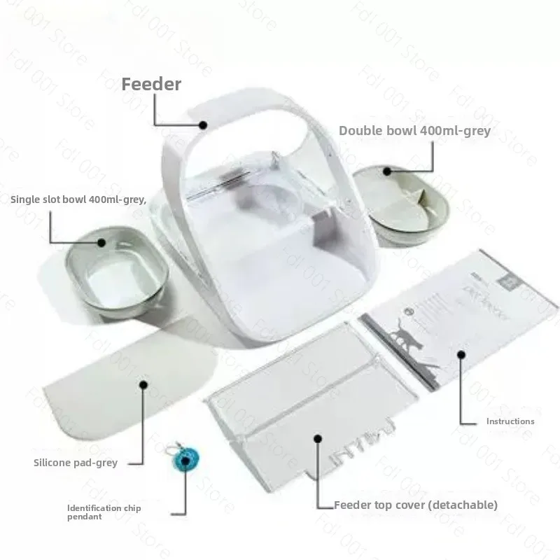 Microchip Pet Feeder Auto Lid Fresh Sealing Cat Bowl Dust Proof