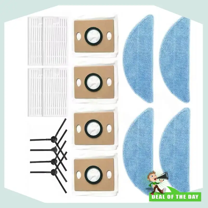 24 ساعة التسليم 16 قطعة فراغ استبدال أجزاء ل Ilife G9/G9 برو/V9/V9 Pro/A12 برو الجانب فرشاة كيس لجميع الغبار تصفية ممسحة القماش