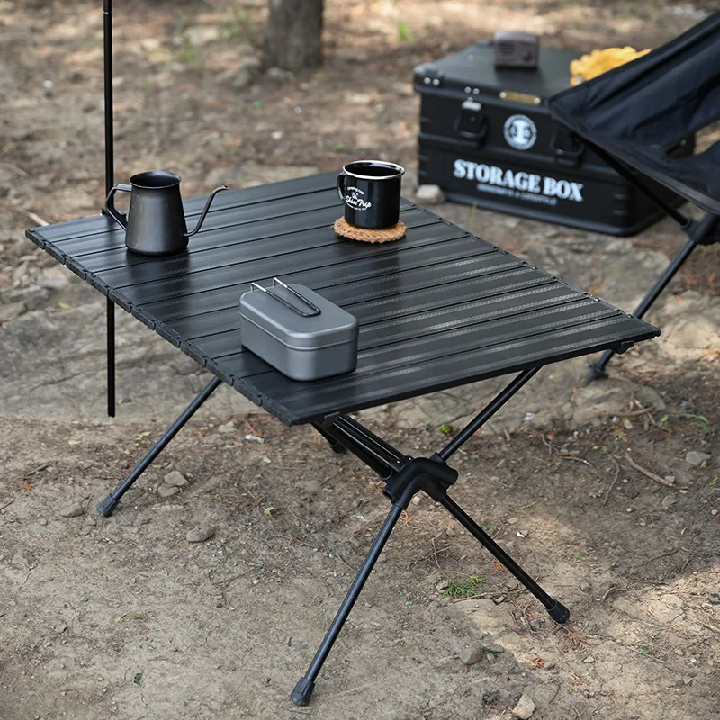 Portable light party table aluminum alloy camping folding table height adjustable picnic table set mini barbecue table