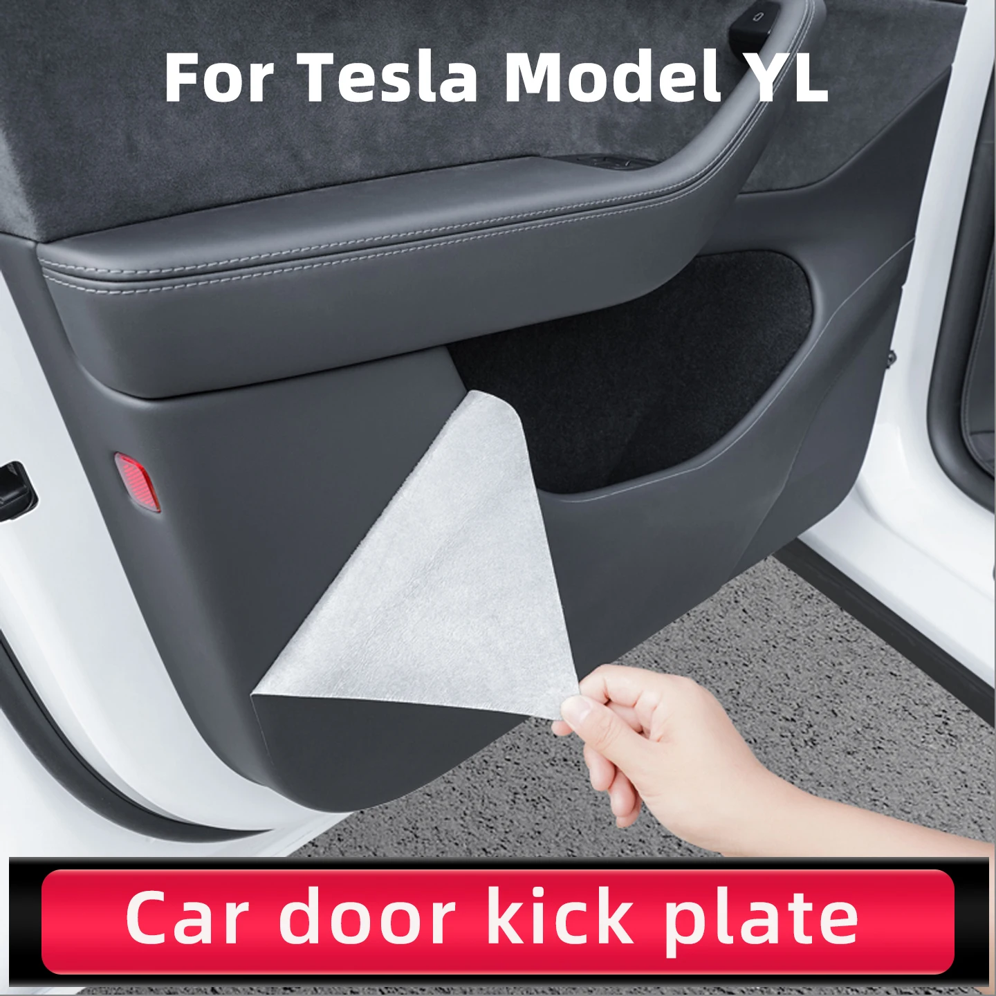 Car Door Anti-Kick Pad For Tesla Model YL 6 Seats Sticker Trim Kit Side Door Protector Cover Car Interior Decoration