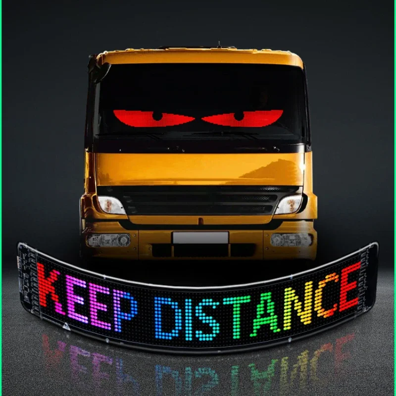 

LED Screen Sign Advertising RGB Foldable Scrolling Message Display Board App Soft Flexible Led Panel Car Rear Window Display APP