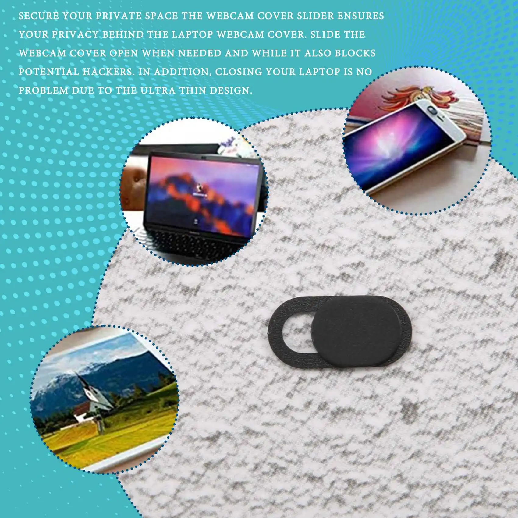 Friendly!6 Pack Slide Privacy Protection Ultra Thin Laptop Camera Cover For Computer Pro Smartphone