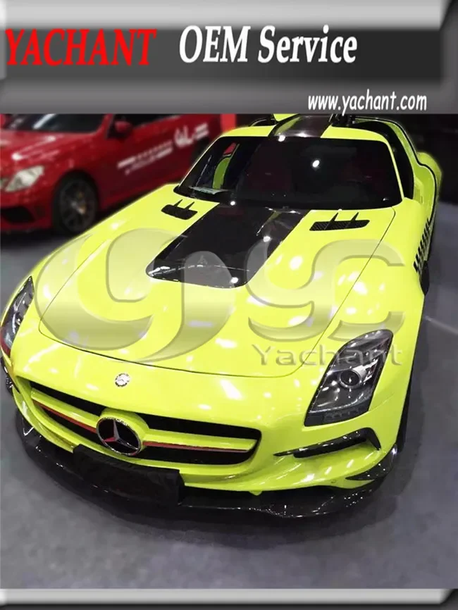 

Капот из стекловолокна FRP YC Design BS, подходит для Mercedes-Benz SLS AMG C197 Coupe R197 Roadster 2009-2015 годов выпуска (не широкая версия)