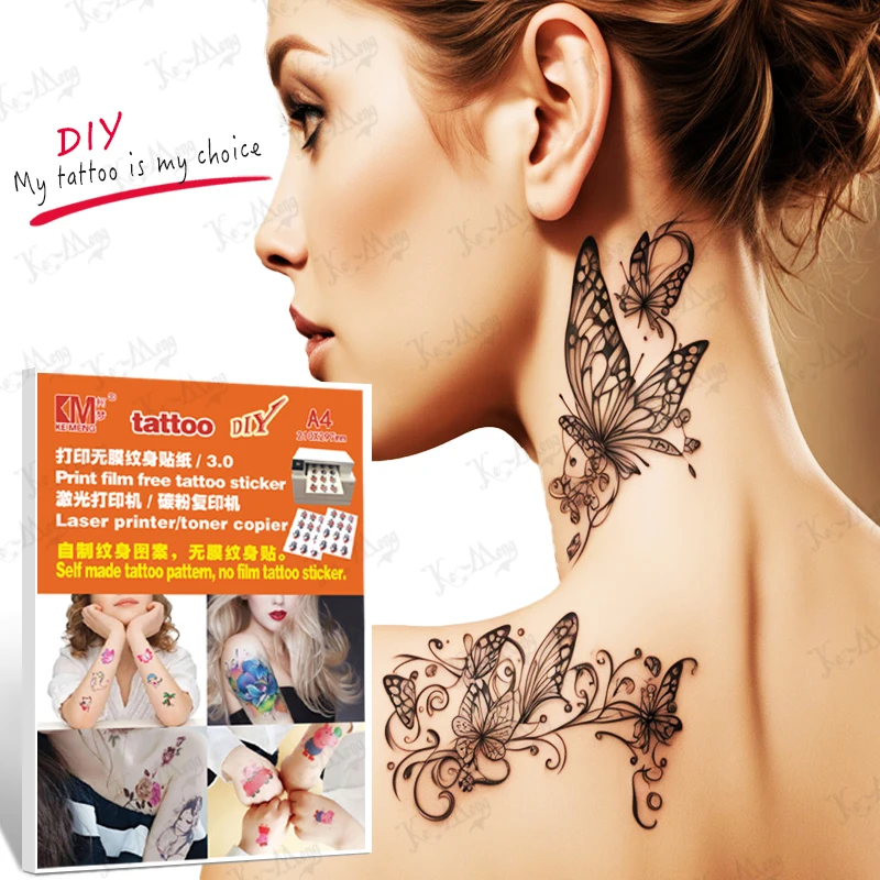 Sissy Art Laser Printer Compatible Transfer Tattoo Paper For Men Kids Tattoo Paper DIY Waterproof Temporary Tattoo Skin Paper