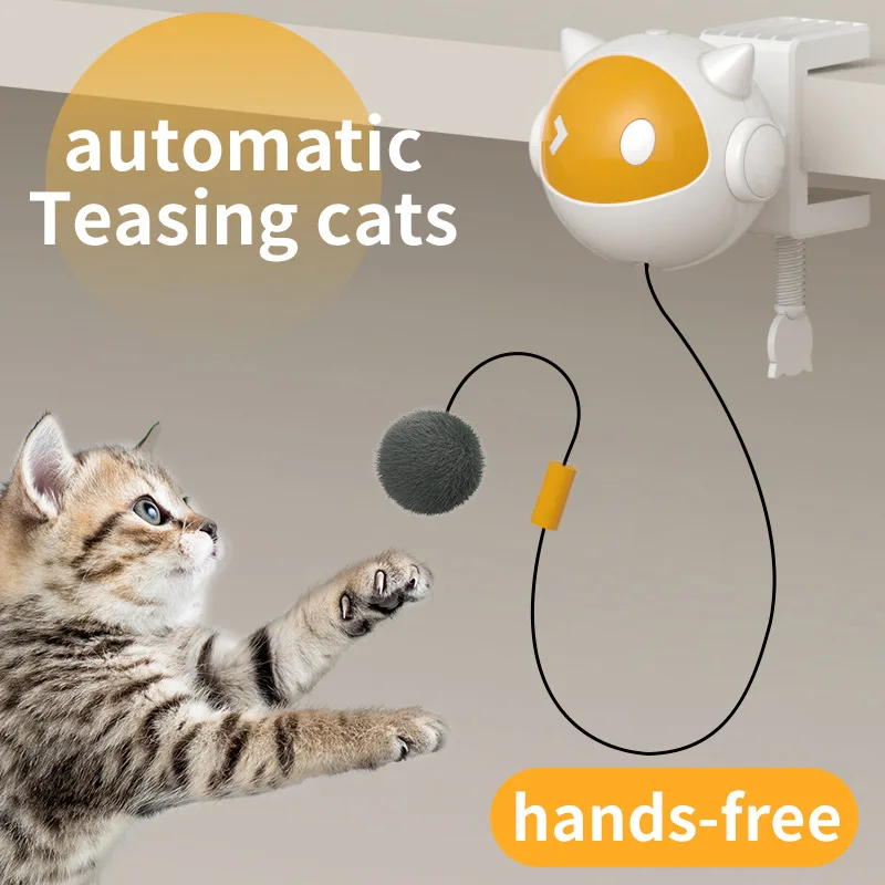 

OUZEY Electric Retractable Cat Toy Stick Interactive Automatic Cat Kitten Teasing Toy Bite Resistant Indoor Playing Cat Supplies