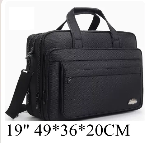 Maletín de negocios para hombre y mujer, bolsa para ordenador portátil, impermeable, expandible, de hombro, para trabajo