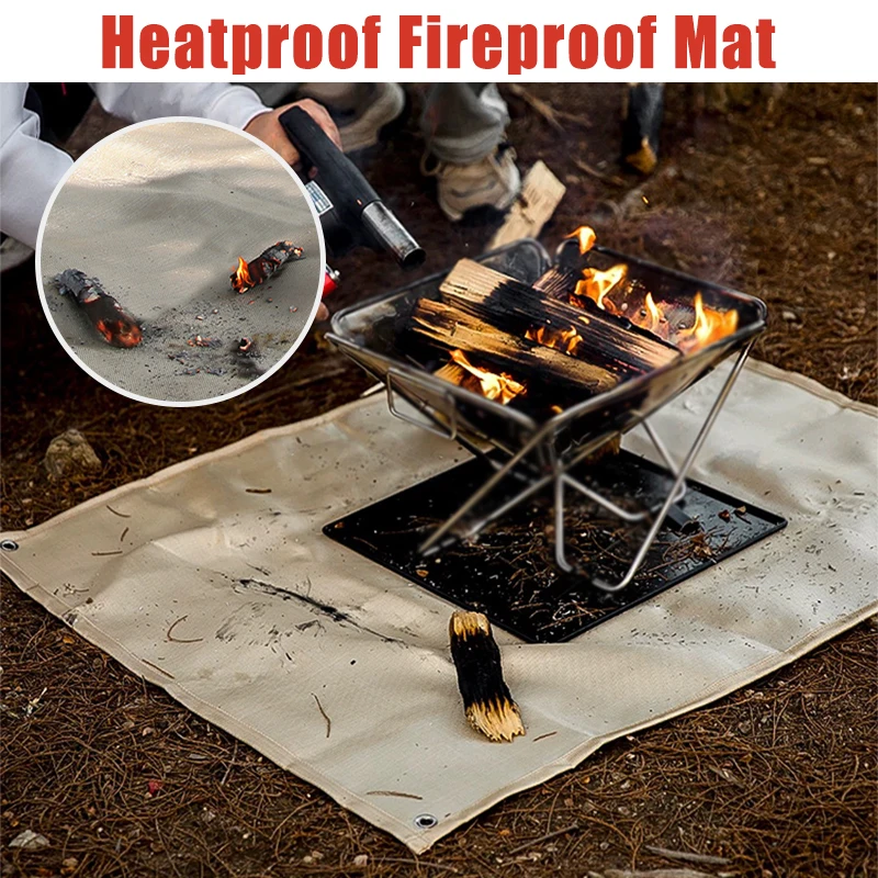 Nuovo tappetino ignifugo isolante in tessuto ignifugo per esterni con custodia gratuita per proteggere il prato del cortile del ponte all'aperto