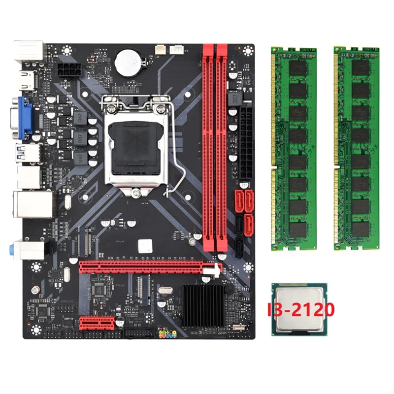 

B85M VHL Desktop Motherboard +I3-2120 CPU +2X DDR3 1600Mhz 8G RAM LGA 1155 USB 3.0 SATA 3.0 Computer Motherboard Easy To Use
