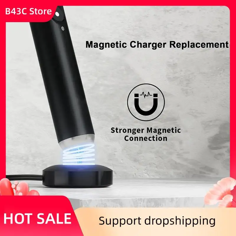 Reemplazo de cargador magnético B43C 2X para cepillo de dientes eléctrico Oral-B IO Series 7/8/9, Base de carga magnética enchufe negro de EE. UU.