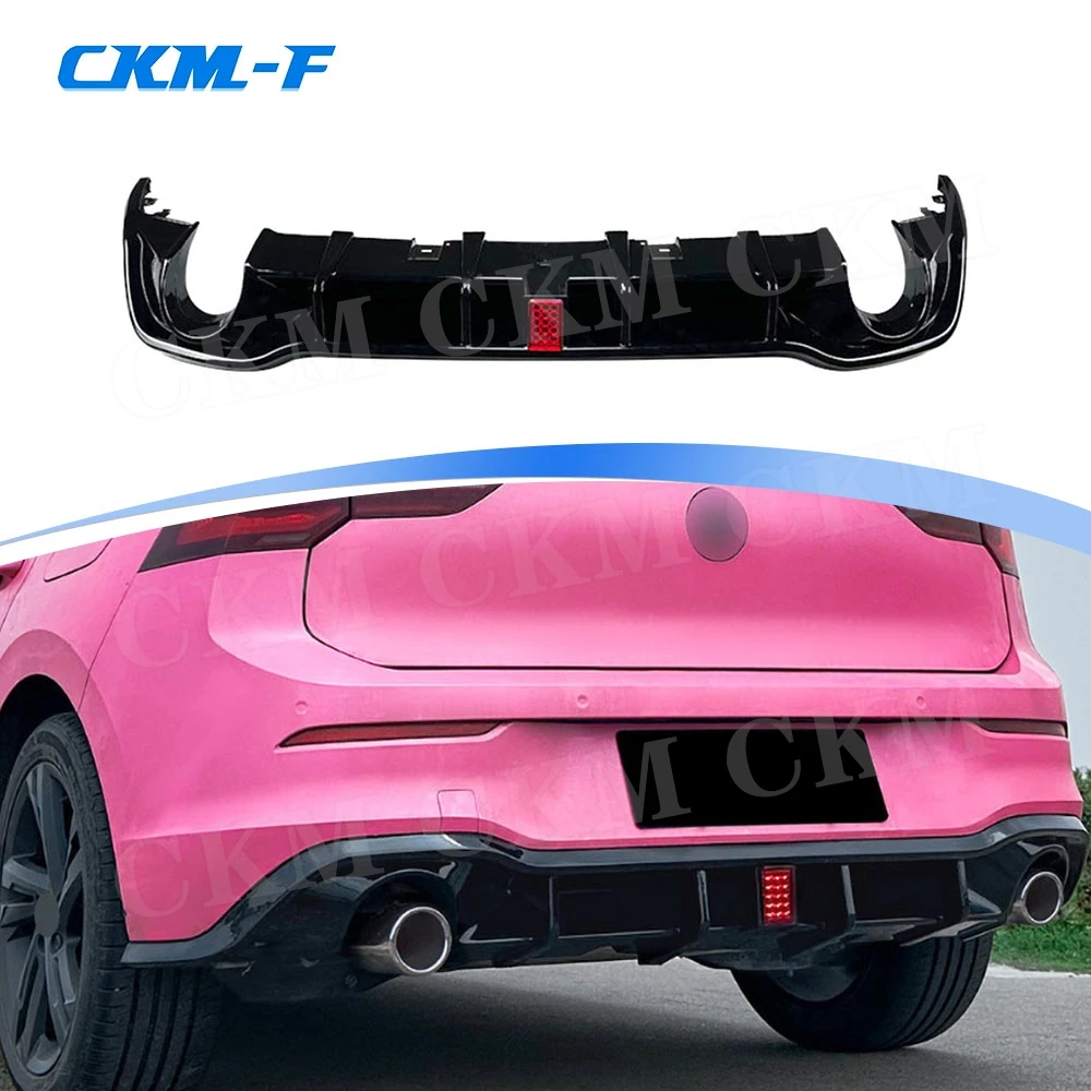 

ABS Rear Bumper Diffuser Spoiler Body Kits with LED Light Car Style for Volkswagen Golf 8 MK8 Rline GTI 2020-2023 Accessories