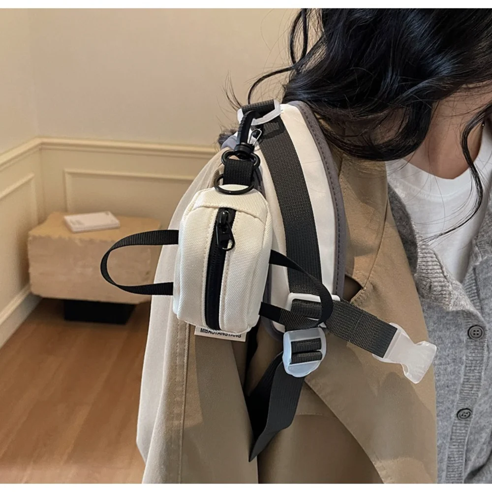 Mini Canvas Key Bag Fashionable Storage Bag Portable Coin Purse Mini Key Wallet For Daily Travel Hanging On Backpack Travel