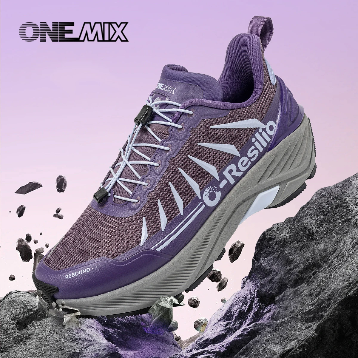 ONEMIX Outdoor Super Light Cushioned Daddy Shoes Women Non-Slip Wear-Resistant Cross-Country Men Autumn Winter Hiking Shoes