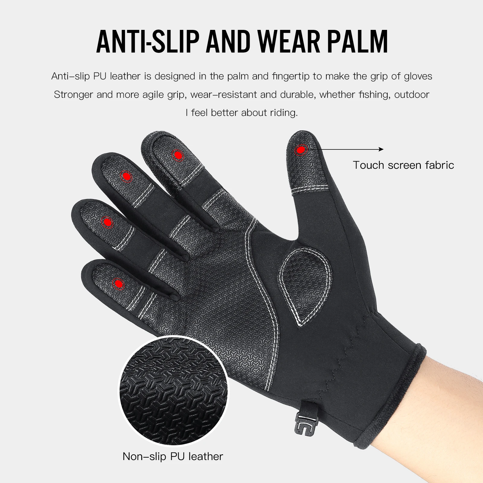 Guantes impermeables para ciclismo de invierno para hombre, guantes de lana para deportes al aire libre, correr, motocicleta, esquí, pantalla