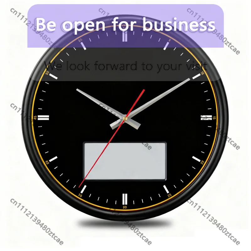 FAJ-360 Round Vintage Wall Clock, Multifunctional Alarm Clock for Living Room Bedroom