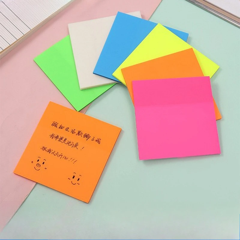 50 шт./упак., цветные прозрачные липкие заметки, наклейки, блокноты, бумага, прозрачный блокнот, школьные канцелярские принадлежности, офисные принадлежности