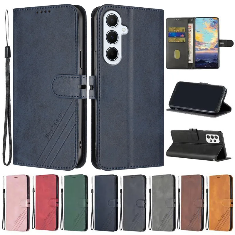 ل فوندا سامسونج غالاكسي A17 5G حافظة جلدية فليب على ل Coque سامسونج A17 A 17 5G SM-A176B الحالات الهاتف المغناطيس المحفظة غطاء