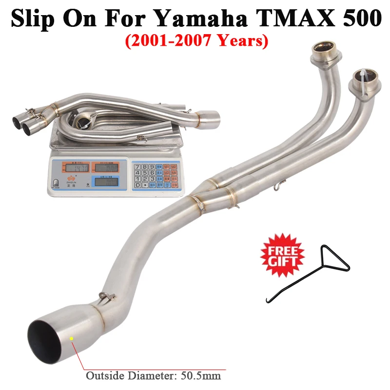 

Slip On For Yamaha TMAX 500 T-MAX 500 T MAX500 2001 - 2007 Motorcycle Exhaust Escape Systems Front Link Pipe Connection 51mm